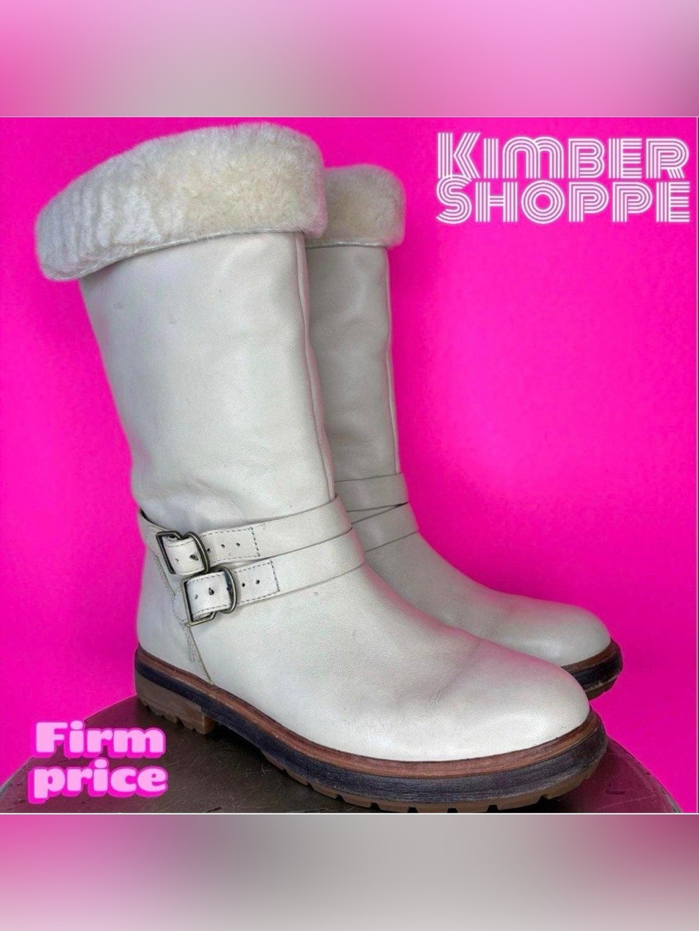 Timberland Riley Flair Leather Shearling Lined Pull On Boot US 7 UK 5 EU 38